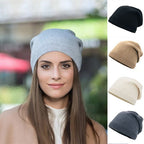 Gorro de punto ligero de lana para mujer