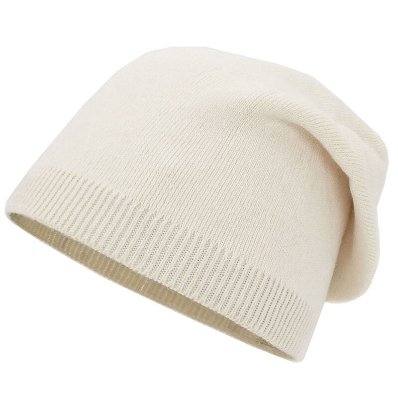 Gorro de punto ligero de lana para mujer