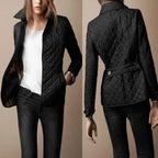 Women's Diamond Button Front Quilted Jacket