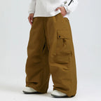 Unisex Ski Pants, Relaxed Fit, Breathable Insulated Snowboard Pants with Zipper - Color 1