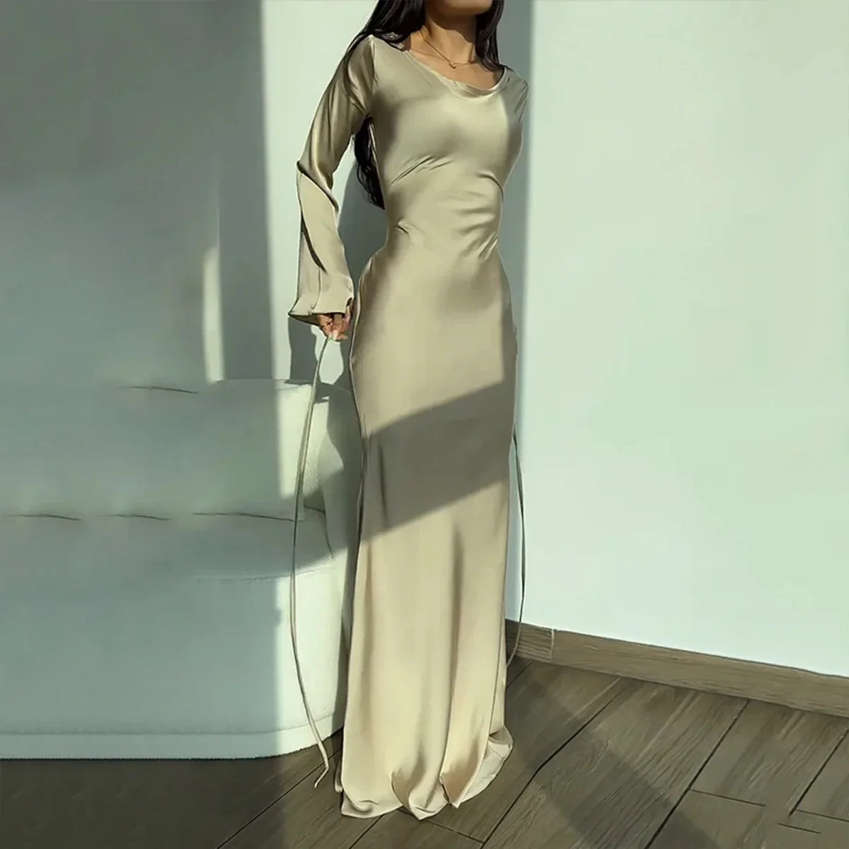 Elegant Long Sleeved Dress for Various Occasions | Evening Dress