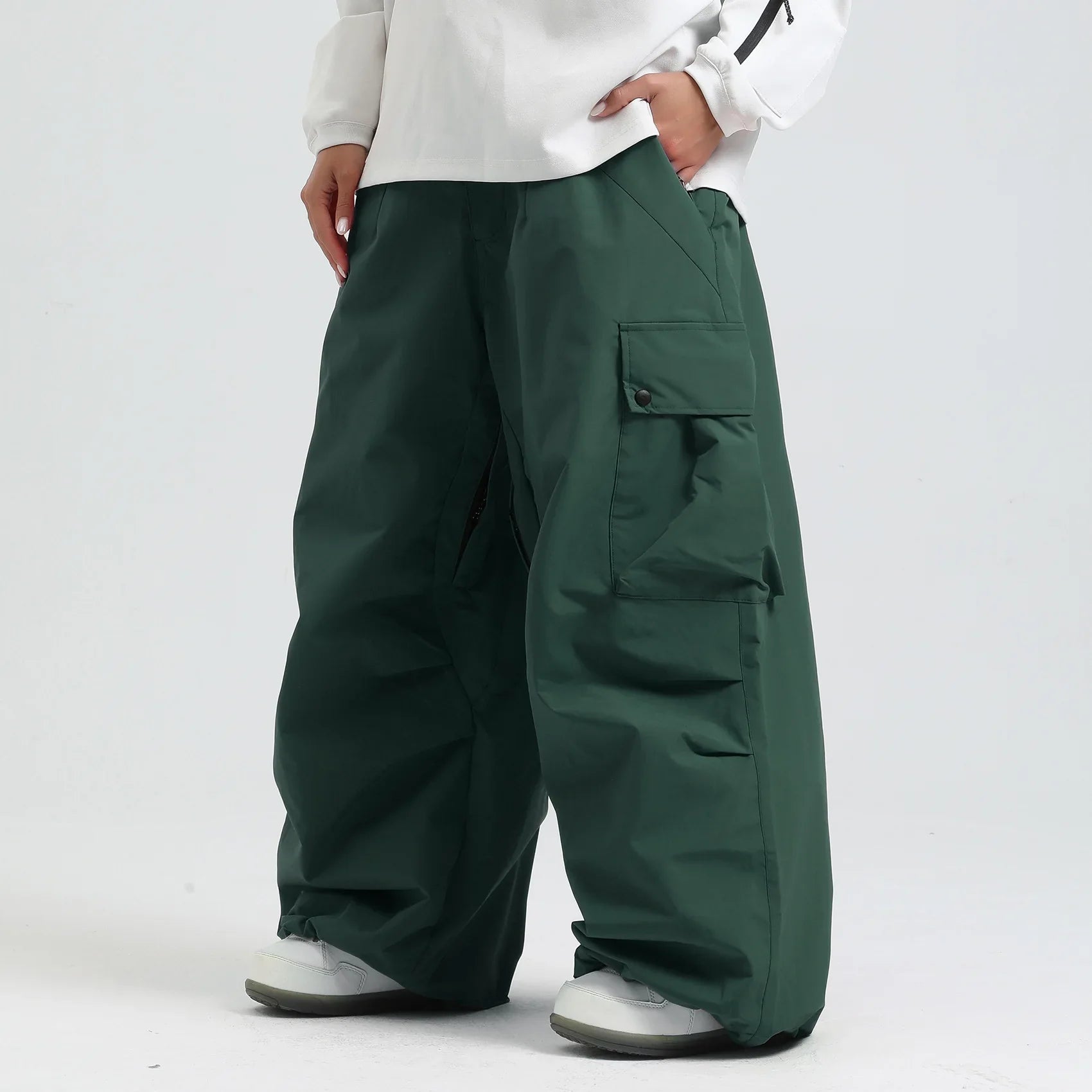 Unisex Ski Pants, Relaxed Fit, Breathable Insulated Snowboard Pants with Zipper - Color 10
