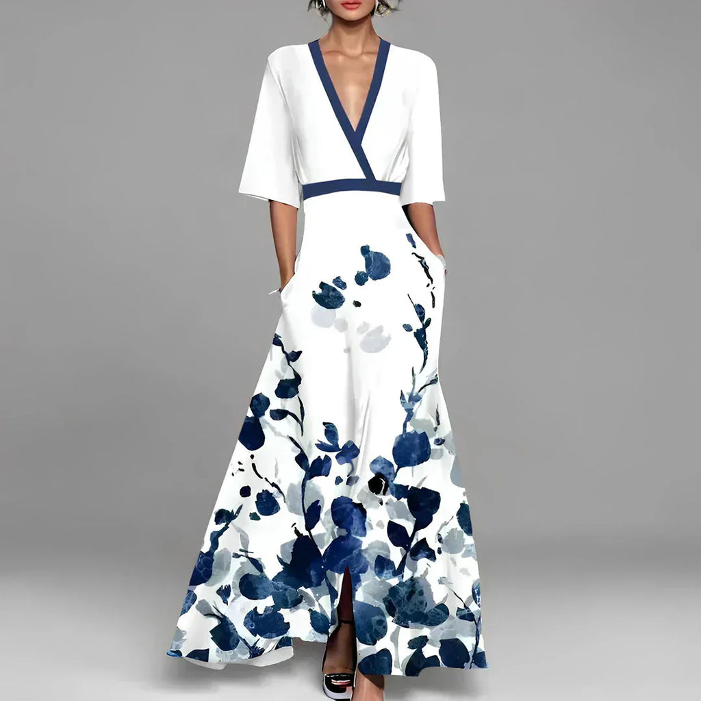 Relaxed-Fit Women's Autumn Maxi Dress with Lightweight, Breathable Fabric and Casual Design - White