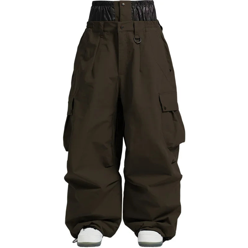 Unisex Ski Pants, Relaxed Fit, Breathable Insulated Snowboard Pants with Zipper - Color 8