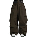 Unisex Ski Pants, Relaxed Fit, Breathable Insulated Snowboard Pants with Zipper - Color 8