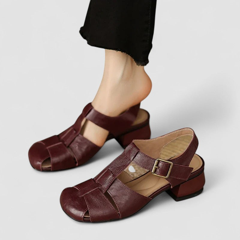 Women's Orthopedic Mary Jane Slip-Ons with Cushioned Arch Support - Brown