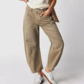 Amara - Women's Wide-Leg Jeans for Autumn - Beige