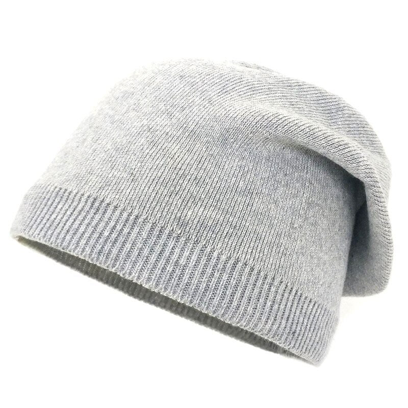 Gorro de punto ligero de lana para mujer
