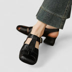 Women's Orthopedic Mary Jane Slip-Ons with Cushioned Arch Support - Black
