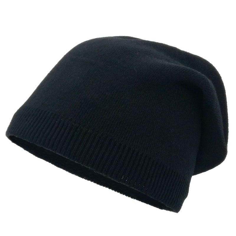 Gorro de punto ligero de lana para mujer