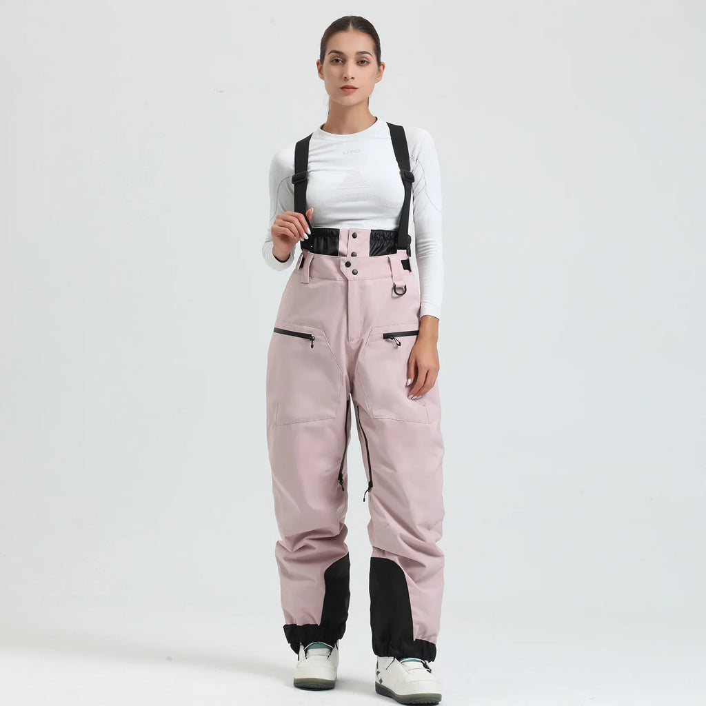 Women's Ski Pants with Suspenders, Snow Overall, Waterproof -40 Degree Warmth - Women's Pants 5