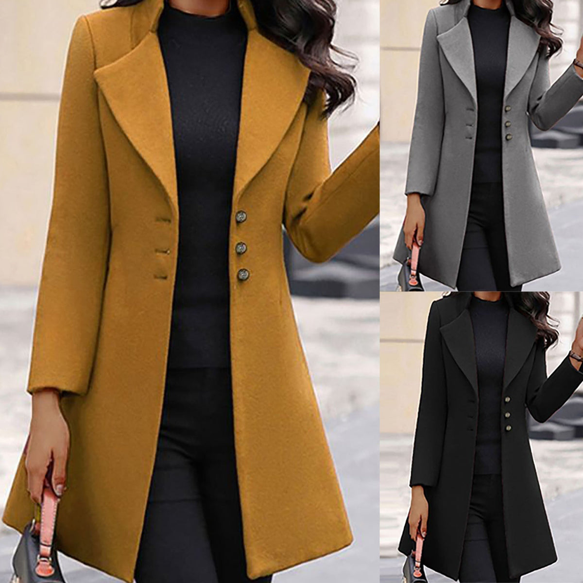 Zeitloser italienischer Wollmantel für Damen – klassisch & elegant