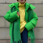 Warm Insulated Puffy Winter Jacket for Women | Perfect for Cold Months - Green