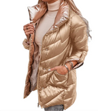 Moodoonuthi Durable Winter Coat in Shiny Cotton