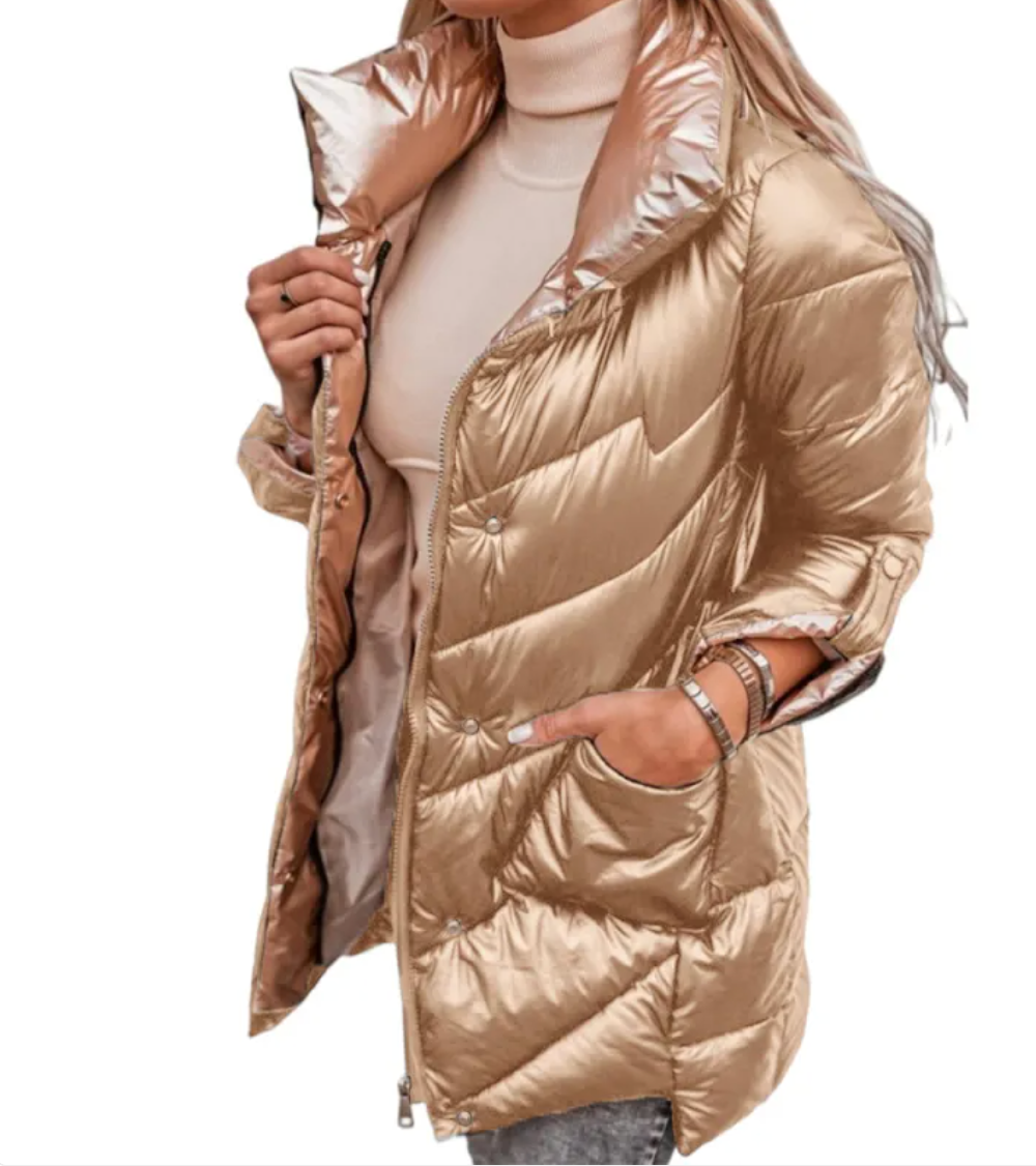 Moodoonuthi Durable Winter Coat in Shiny Cotton