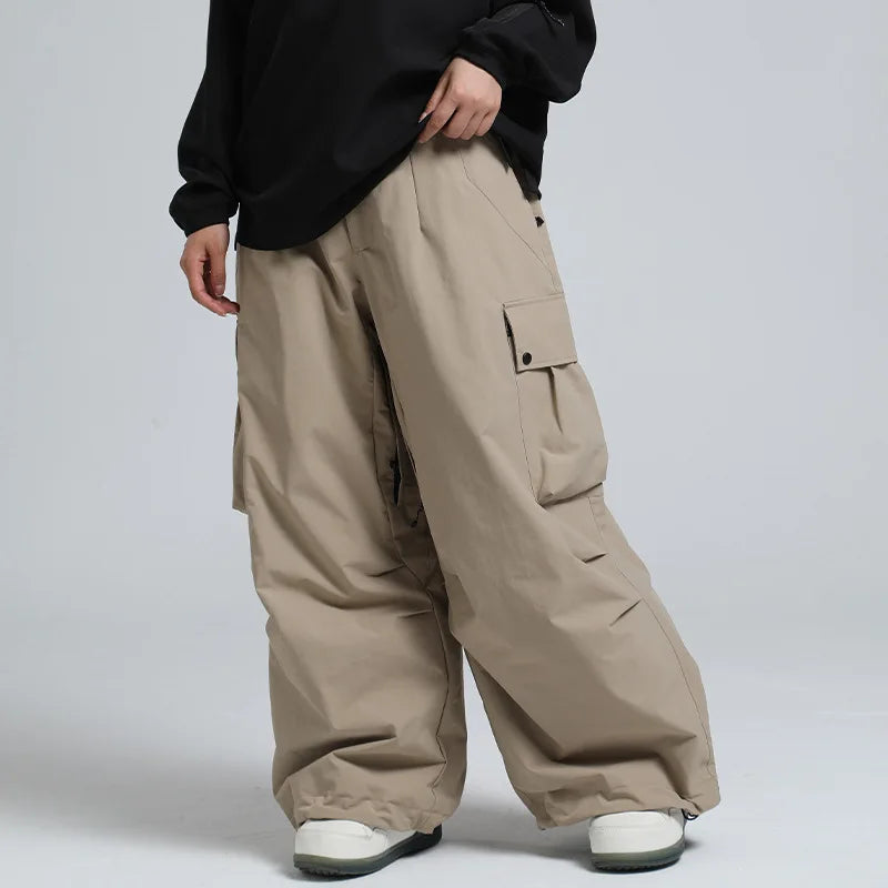 Unisex Ski Pants, Relaxed Fit, Breathable Insulated Snowboard Pants with Zipper - Color 3