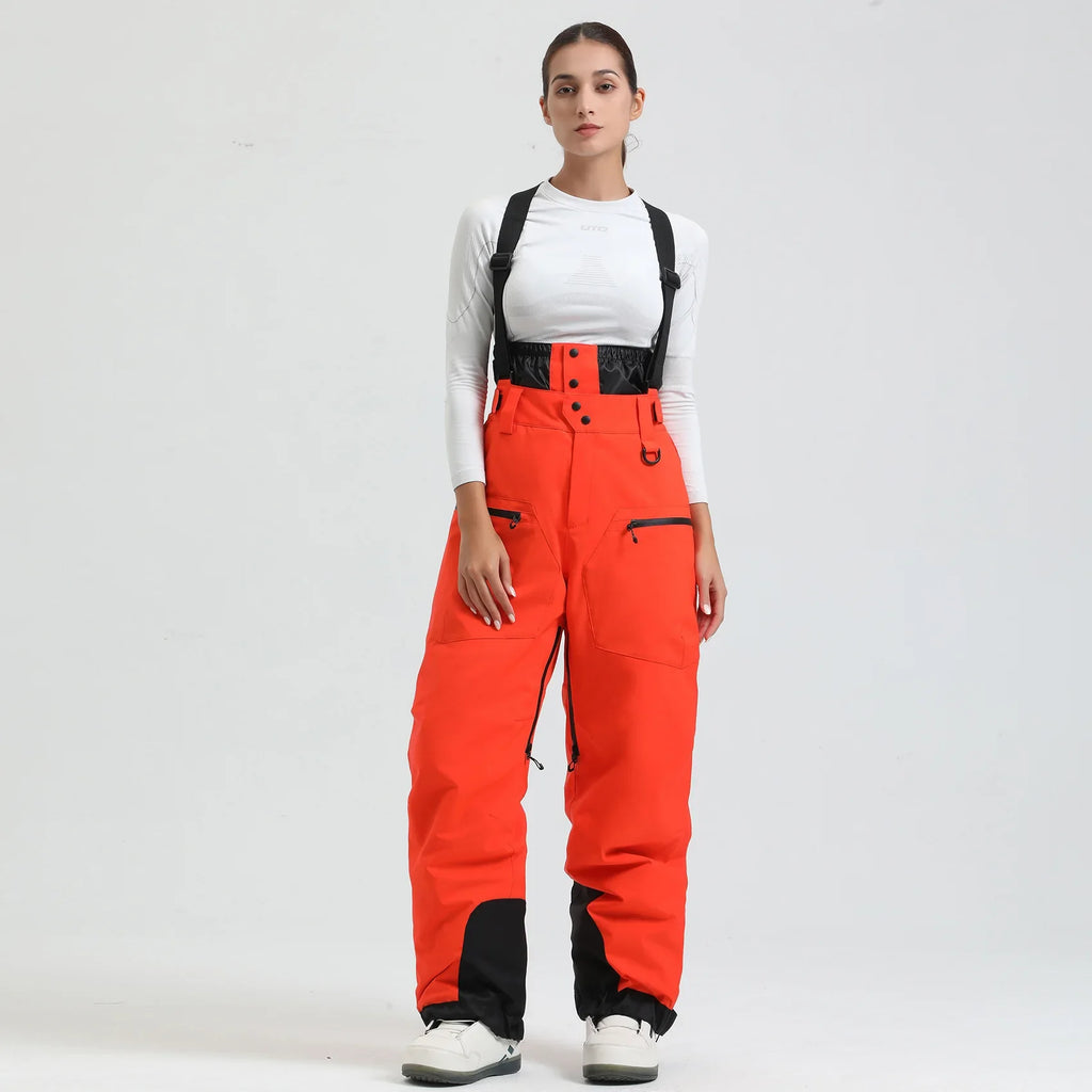 Women's Ski Pants with Suspenders, Snow Overall, Waterproof -40 Degree Warmth - Women's Pants 6