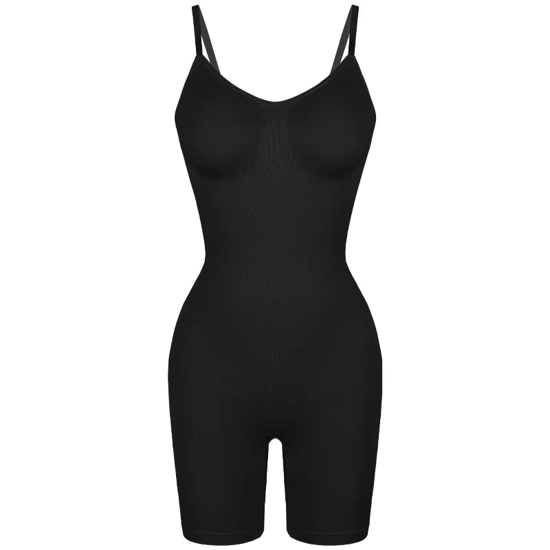 Nahtloser formender Bodysuit mit verstellbaren Trägern