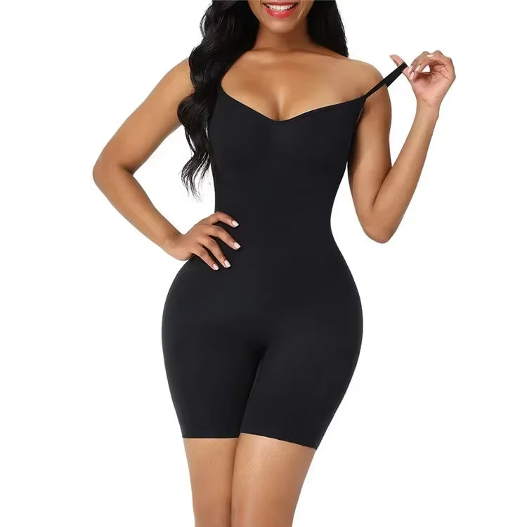 Nahtloser formender Bodysuit mit verstellbaren Trägern