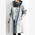 Mabel - Long Hooded Windbreaker Jacket for Autumn - Pink