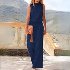 Sleeveless Jumpsuit for Women with Modern Design | Perfect for Summer - Blue
