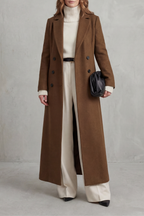 Doppelreihiger Maxi-Mantel für Damen