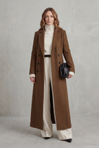 Doppelreihiger Maxi-Mantel für Damen