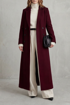 Doppelreihiger Maxi-Mantel für Damen