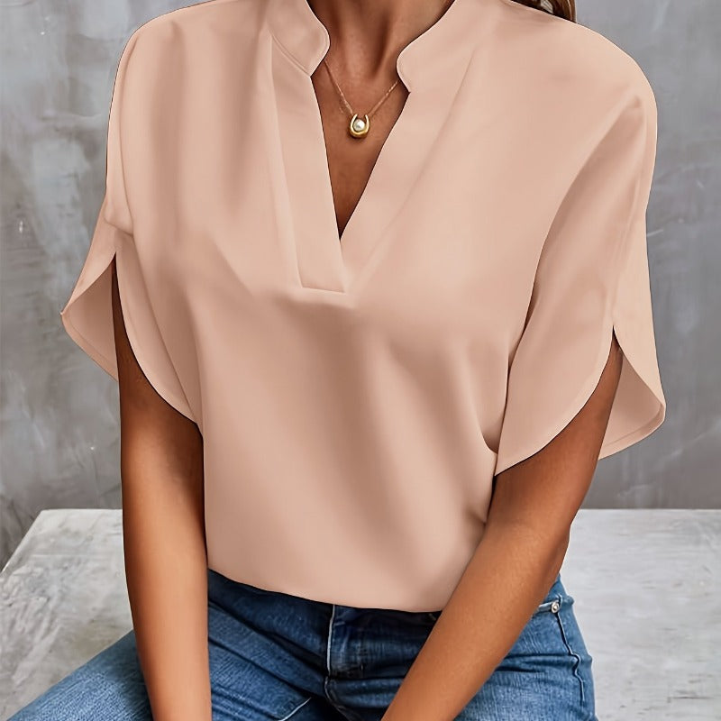Adella - Elegant Lightweight Autumn Blouse - Light Pink