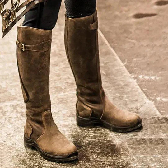 Waterproof Autumn Riding Boots with Non-Slip Sole and Cushioned Insole | Perfect for All Weather Conditions - Yellow