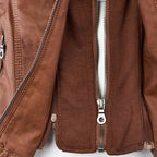 Elegante Damen-Lederjacke mit Kapuze – Modern & Stylisch