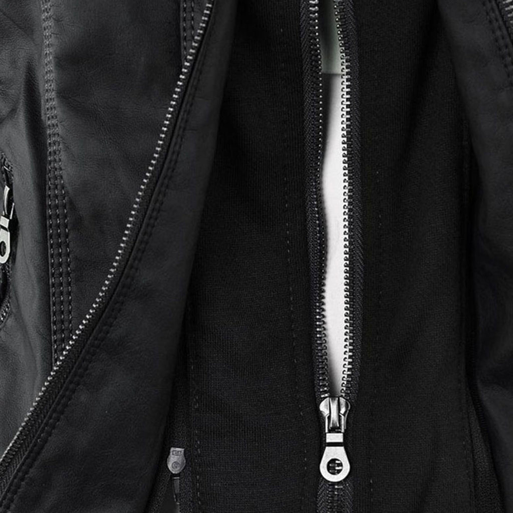 Elegante Damen-Lederjacke mit Kapuze – Modern & Stylisch