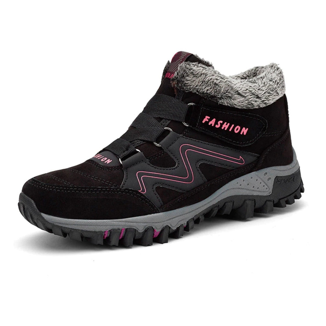 Women's Winter Boots with Warm Lining & Non-Slip Sole | Perfect for Cold Winter Days - Black Pink