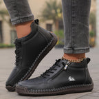 Women's Sneakers with Wide Toe Box and Supportive Sole - Black