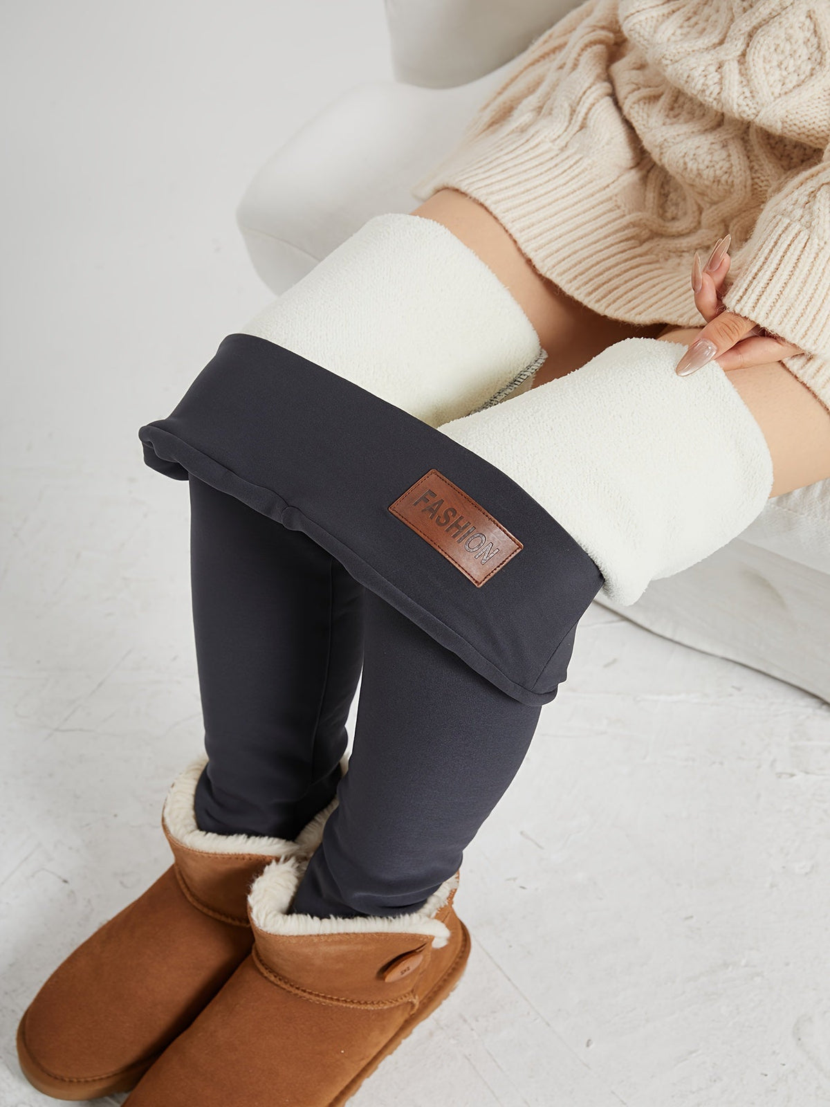 Women's High-Waist Fleece-Lined Leggings