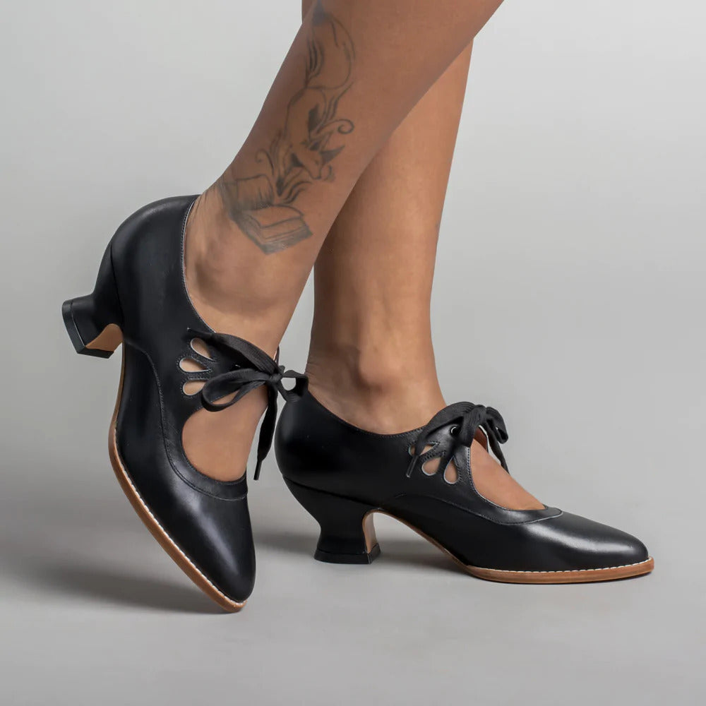 High-Heeled Shoes with Arch Support and Non-Slip Sole | Perfect for Autumn - Black