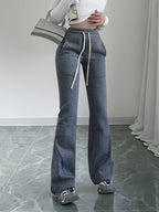 Women's High-Waist Flared Trousers
