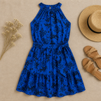 Halter Dream Dress - Feel the Breeze and Bloom with Effortless Summer Grace