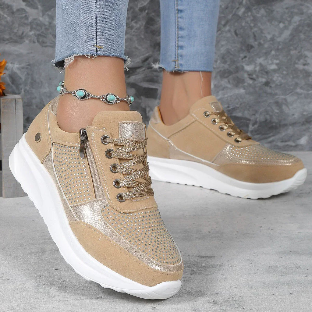 Women's Bunion Shoes for Autumn with Wide Toe Box, Arch Support and Cushioned Insole - Apricot