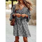 Lola - Summer Breeze Boho Dress for Women - Gray