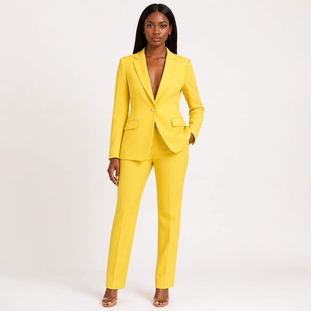 Damen Blazer- und Hosenanzug mit klassischer Linie | Stil, der nie aus der Mode kommt