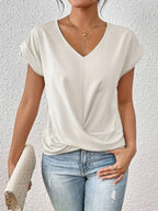 Short-Sleeve Linen Shirt for Women | Perfect for Warm Days - White