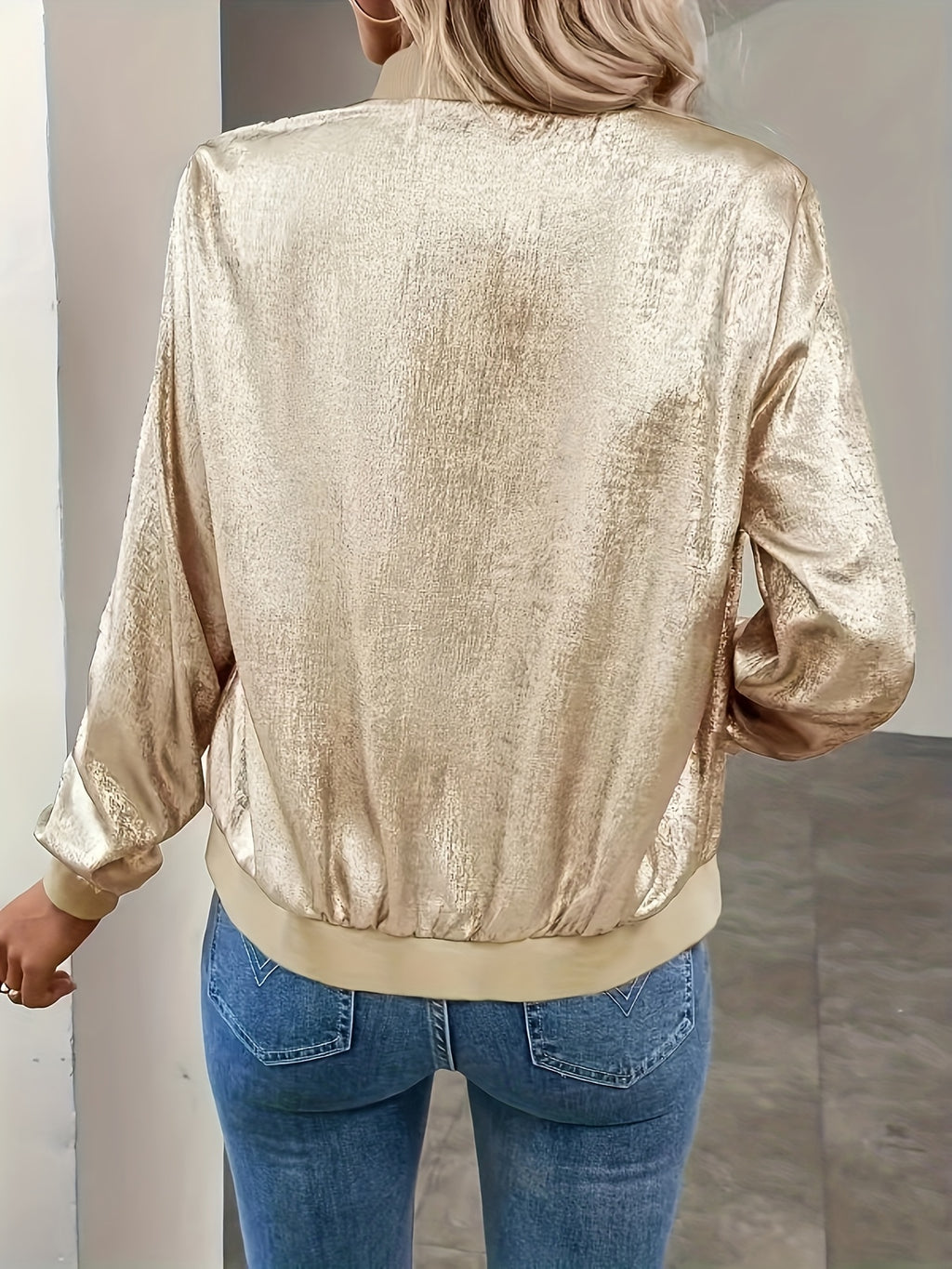 Women's Long Sleeve Outer Jacket, European Style Casual Jacket