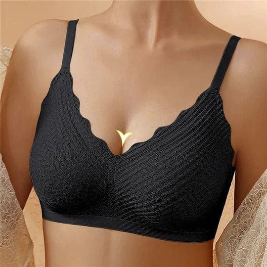 Women's Wireless Bra, Breathable with Moisture Control - Black