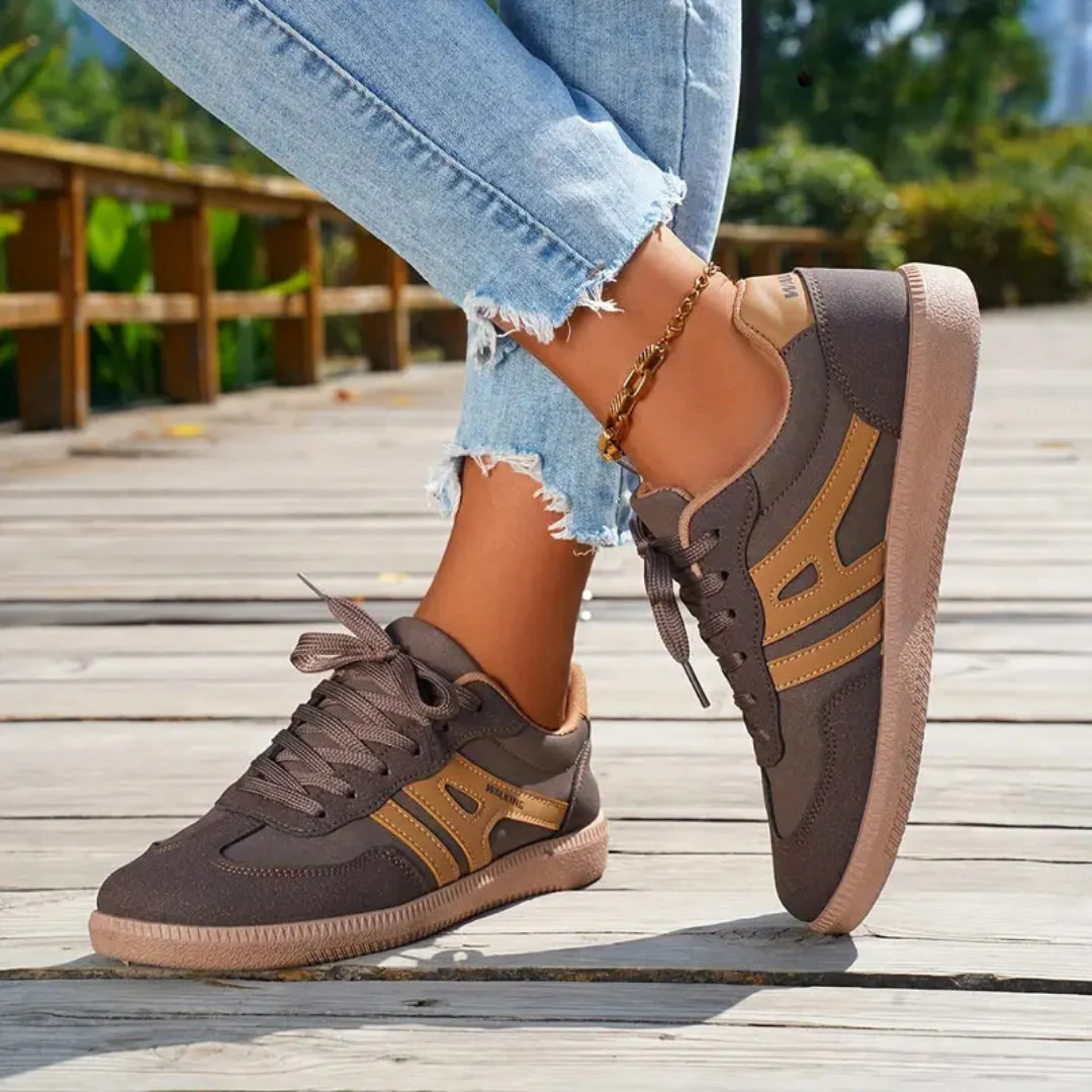 Women's Orthopedic Shoes with Supportive Cushioning and Breathable Design - Brown