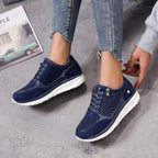 Women's Bunion Shoes for Autumn with Wide Toe Box, Arch Support and Cushioned Insole - Blue