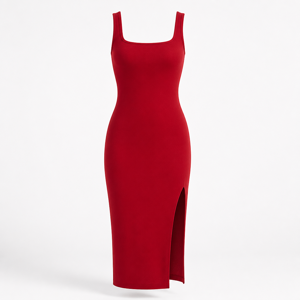 Seamless Bodycon Dress with Breathable Mesh Lining Curvay