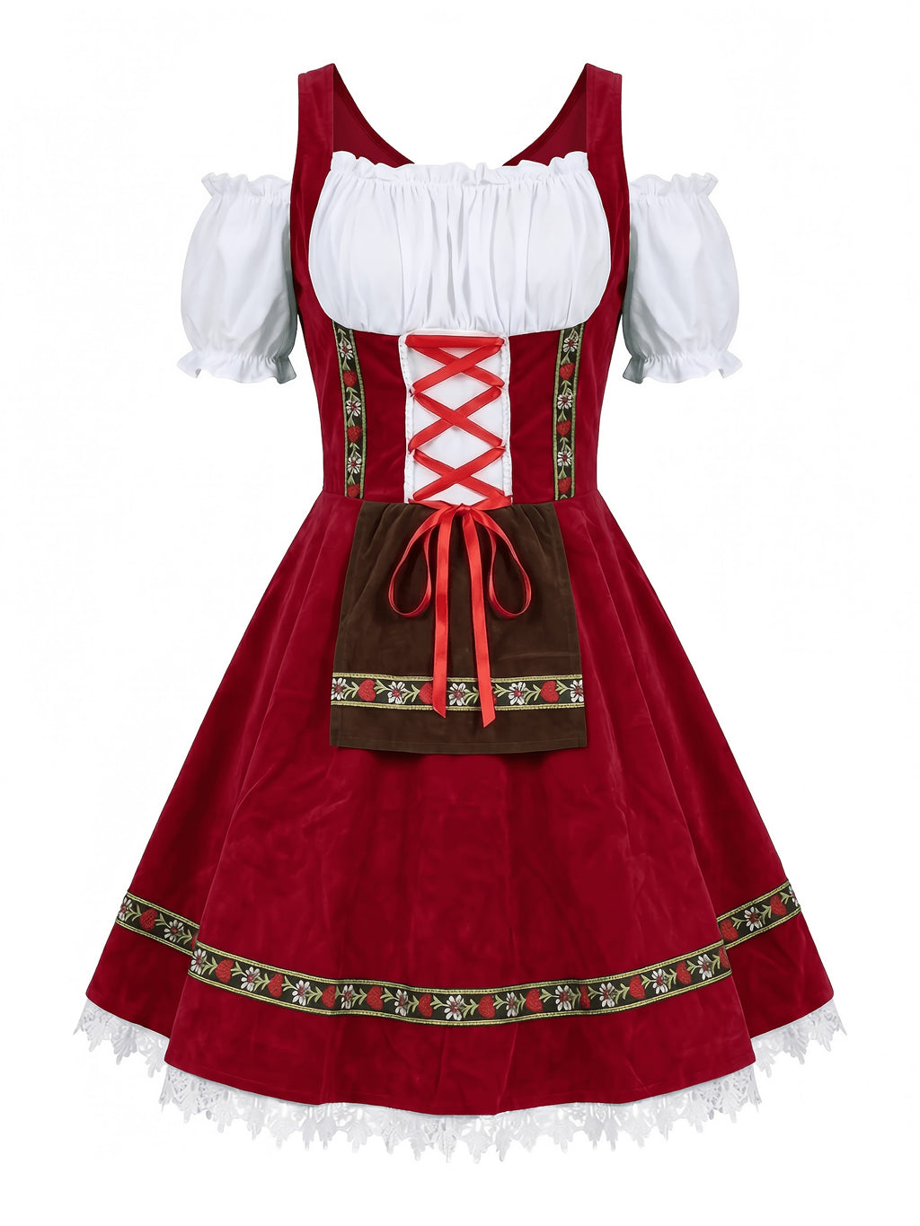 Women's Oktoberfest Dirndl Dress – Traditional Bavarian Costume, German Party