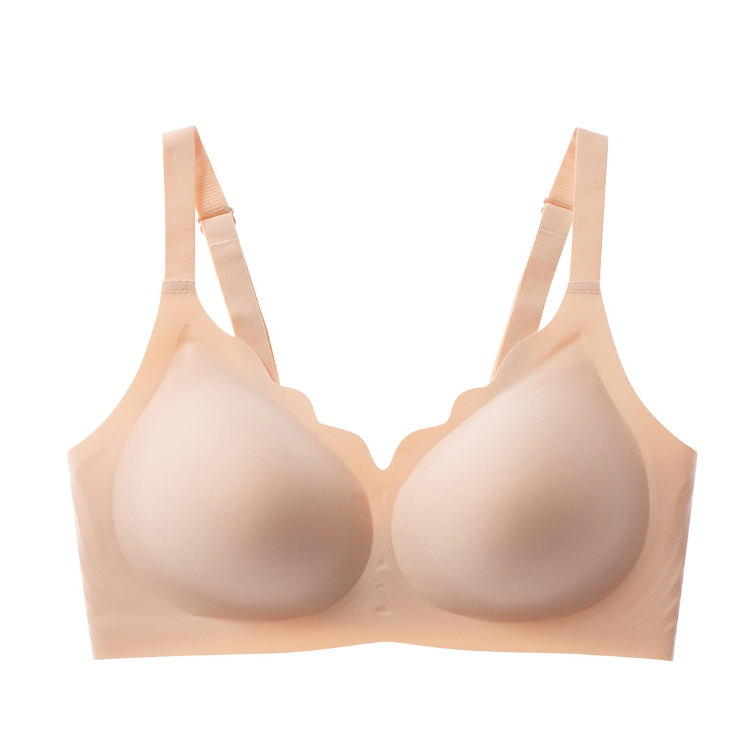 Soutien-gorge souple à armatures et bord en dentelle