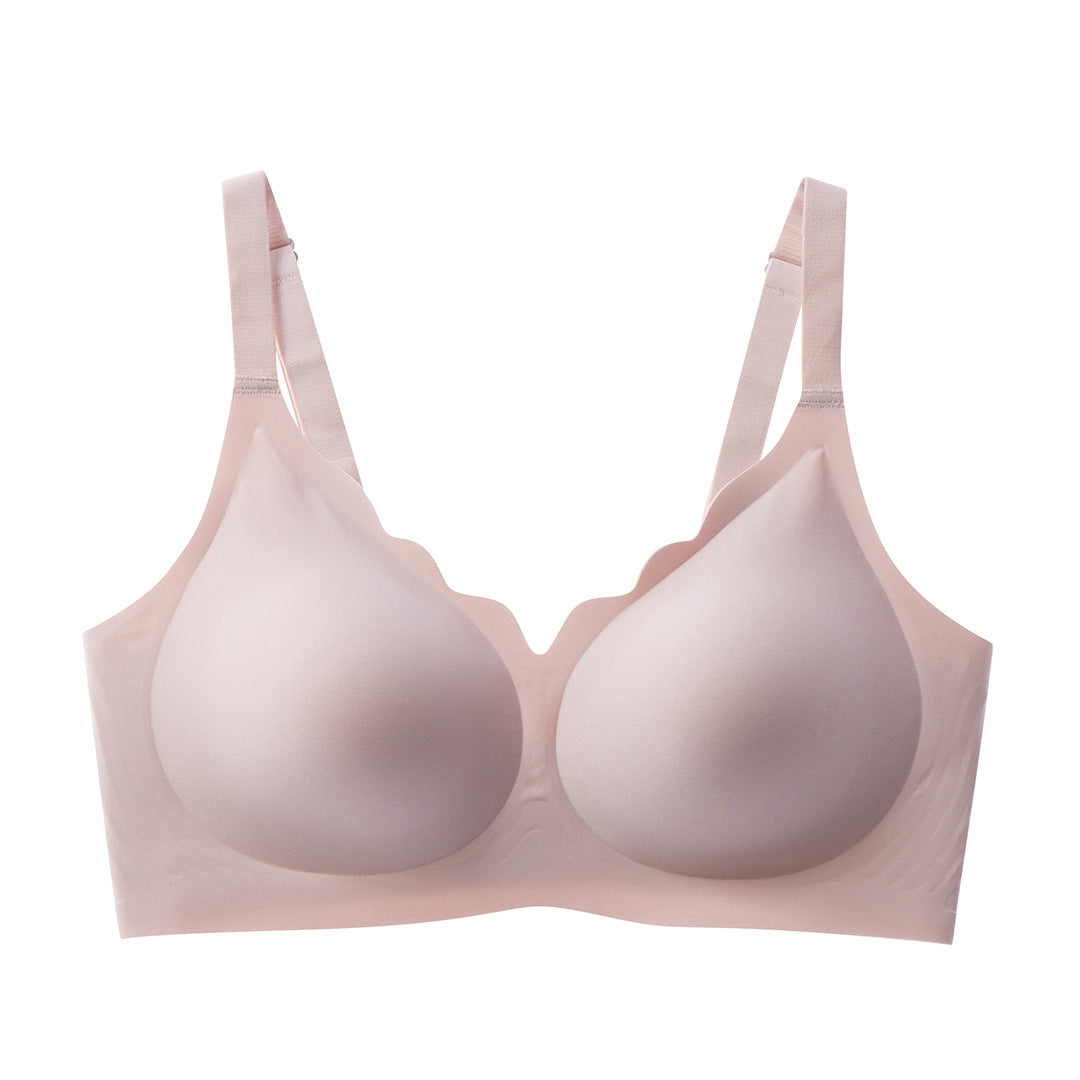 Soutien-gorge souple à armatures et bord en dentelle